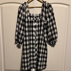 Mud Pie Black and White Checkered Dress